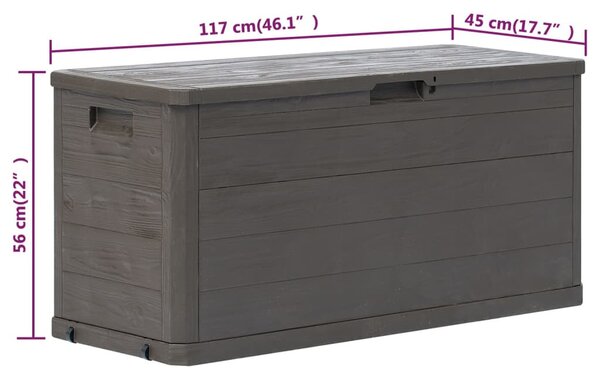 Barna kerti tárolóláda 280 L