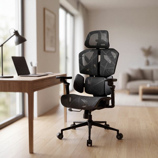 Peppi Titan Mesh Pro Irodai forgószék oldalpárnával - fekete - 119 x 72 x 73 cm Bemeda titan mesh office chair 1123bk