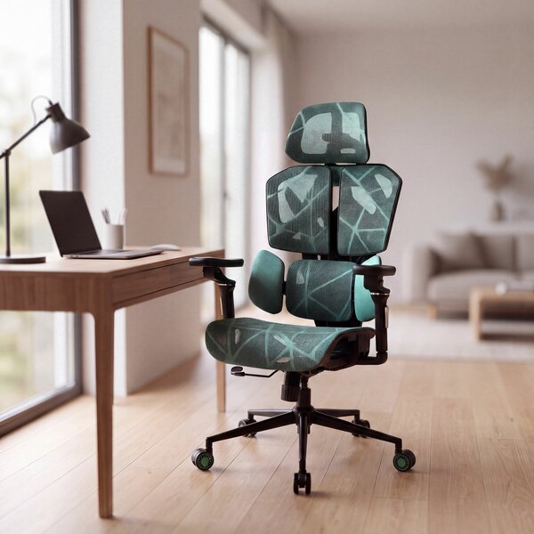 Peppi Titan Mesh Pro Irodai forgószék oldalpárnával - mentazöld - 119 x 72 x 73 cm Bemeda titan mesh office chair 1123gr