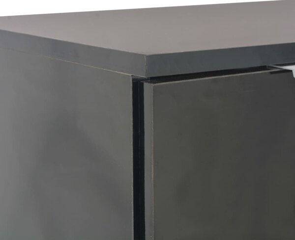 Fekete magasfényű tálalószekrény 107x35x80,5 cm