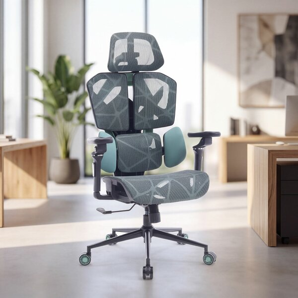 Peppi Titan Mesh Pro Irodai forgószék oldalpárnával - mentazöld - 119 x 72 x 73 cm Bemeda titan mesh office chair 1123gr