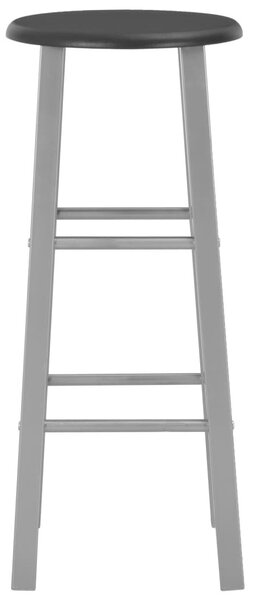 2 db ezüstszínű MDF bárszék