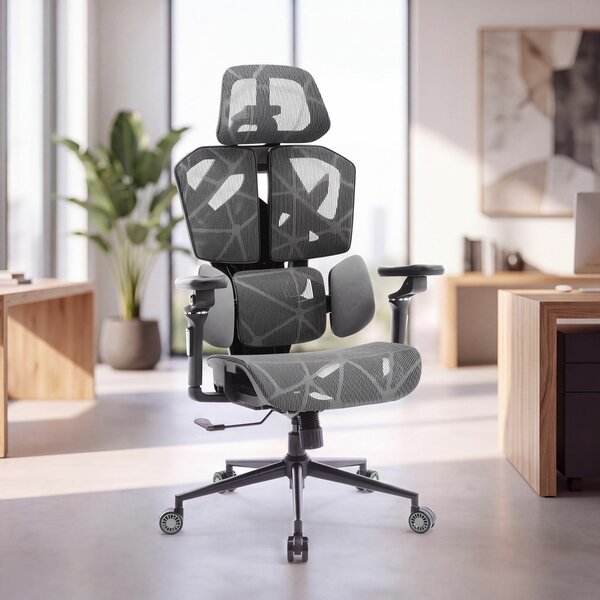 Peppi Titan Mesh Pro Irodai forgószék oldalpárnával - szürke - 119 x 72 x 73 cm Bemeda titan mesh office chair 1123gyk