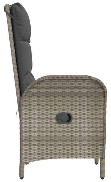 2 db szürke polyrattan kültéri szék