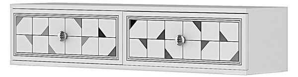 Hanah Home Dresser White Silver Moka 120 - White, Silver