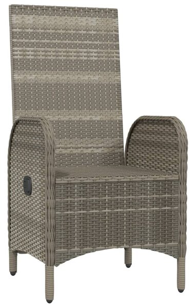 2 db szürke polyrattan kültéri szék