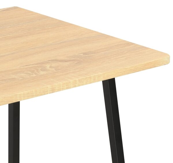 Fekete és tölgyszínű íróasztal polcrendszerrel 102x50x117 cm