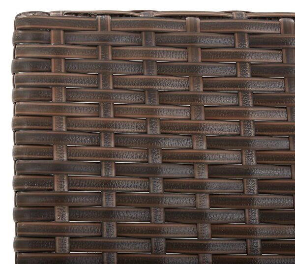 Barna polyrattan kerti pad párnákkal 176 cm