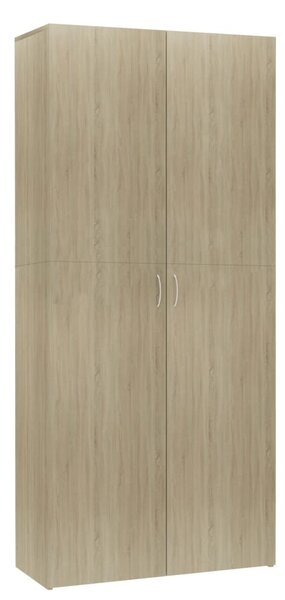 Sonoma tölgy színű szerelt fa cipőszekrény 80 x 35,5 x 180 cm