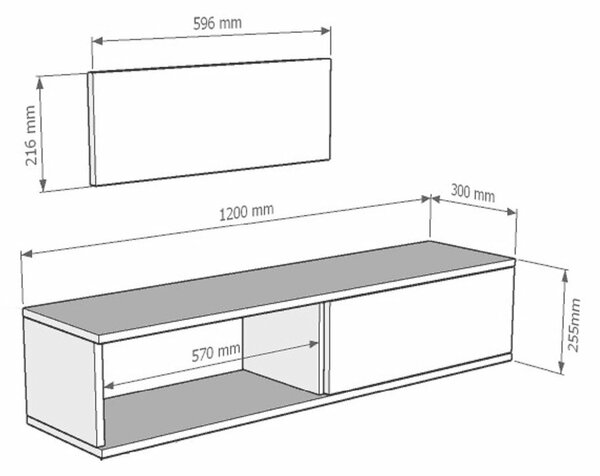 Hanah Home Dresser Sapphire Oak White Gold Tuna 120 - Sapphire Oak, White, Gold