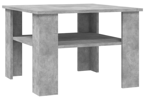 Betonszürke szerelt fa dohányzóasztal 60 x 60 x 42 cm