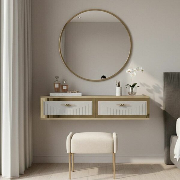 Hanah Home Dresser Sapphire Oak White Gold Tuna 120 - Sapphire Oak, White, Gold
