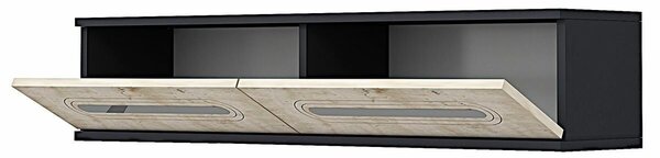 Hanah Home Dresser Anthracite Travertine Silver Rany 120 - Anthracite, Travertine, Silver