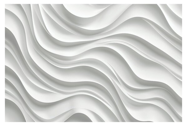 Kép - 3D fehér hullámok (90x60 cm)