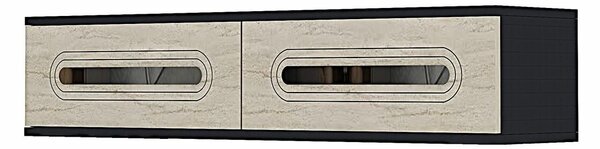 Hanah Home Dresser Anthracite Travertine Silver Rany 120 - Anthracite, Travertine, Silver