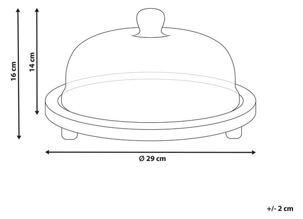 Tortaállvány DENDERA Mangófa Világosbarna