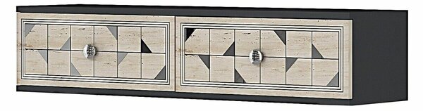Hanah Home Dresser Anthracite Travertine Silver Moka 120 - Anthracite, Travertine, Silver