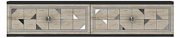 Hanah Home Dresser Anthracite Travertine Silver Moka 120 - Anthracite, Travertine, Silver