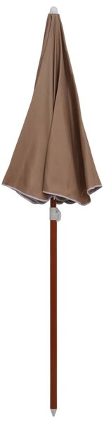 Tópszínű napernyő acélrúddal 180 cm