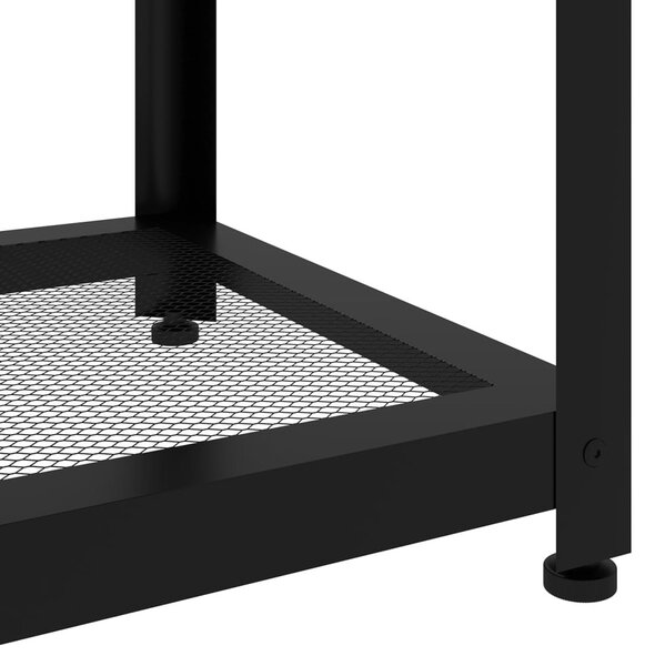 Szürke és fekete MDF és vas dohányzóasztal 90x45x45 cm
