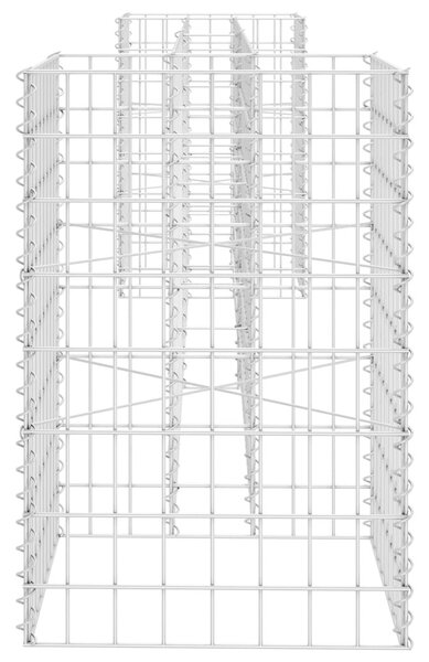 H alakú acéldrót virágtartó gabion 260 x 40 x 60 cm