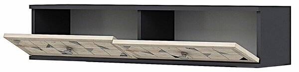Hanah Home Dresser Anthracite Travertine Silver Moka 120 - Anthracite, Travertine, Silver
