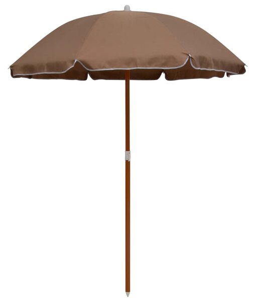 Tópszínű napernyő acélrúddal 180 cm