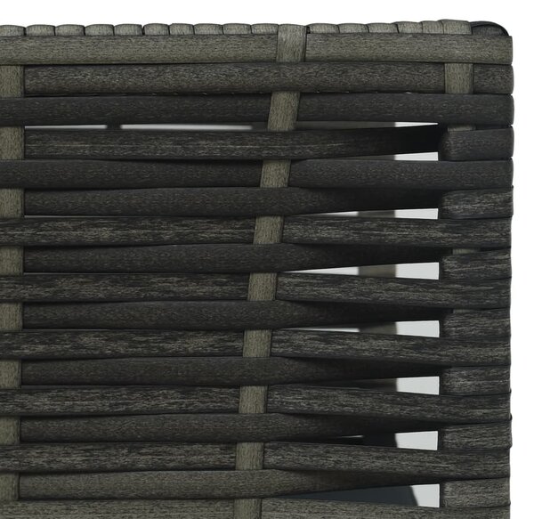 3-részes szürke polyrattan bisztrószett párnákkal