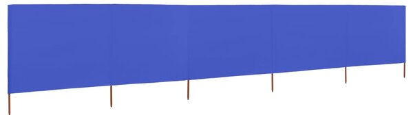 Azúrkék 5 paneles szövet szélfogó 600 x 120 cm