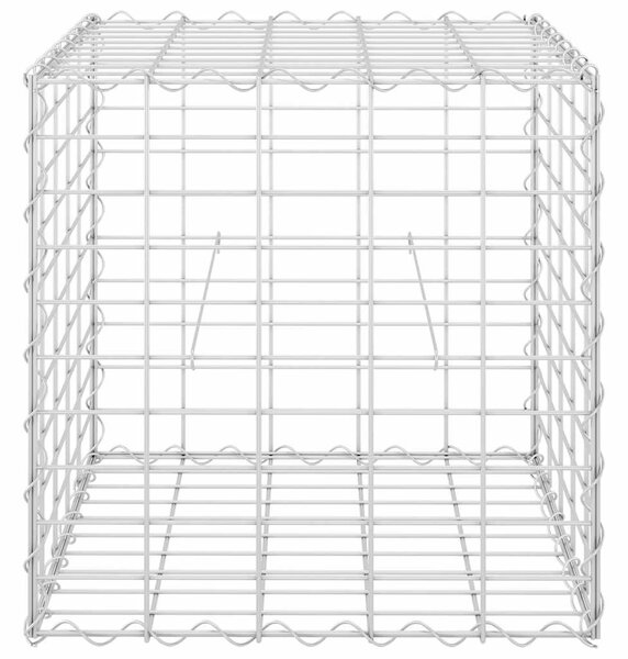 Kocka alakú acélhuzal gabion magaságyás 50 x 50 x 50 cm