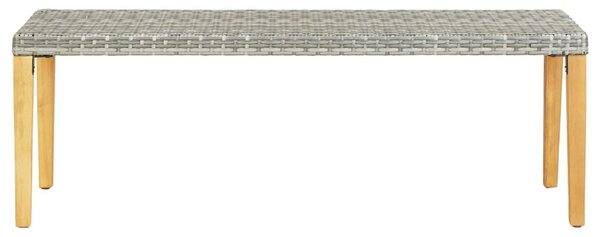 Szürke polyrattan kerti pad 80 cm