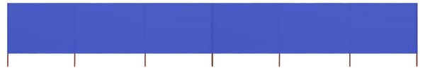Azúrkék 6-paneles szövet szélfogó 800 x 80 cm