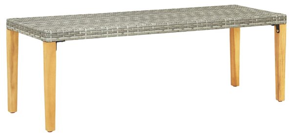 Szürke polyrattan kerti pad 80 cm