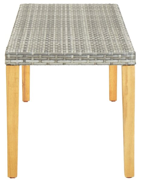 Szürke polyrattan kerti pad 80 cm