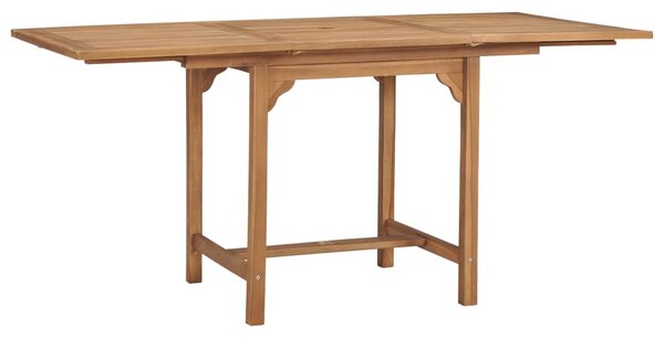 Kihúzható tömör tíkfa kerti asztal (110-160) x 80 x 75 cm