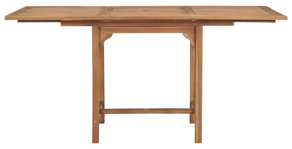 Kihúzható tömör tíkfa kerti asztal (110-160) x 80 x 75 cm