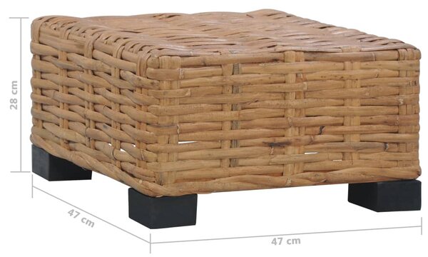 Természetes rattan dohányzóasztal 47 x 47 x 28 cm