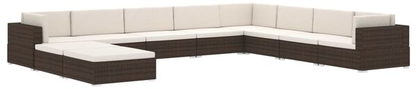 1 db szürke polyrattan moduláris sarokfotel párnákkal