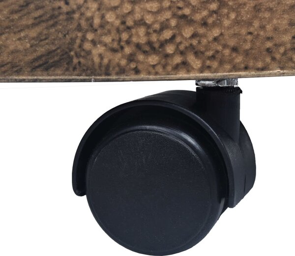 6 db bronzszínű gurulós műanyag virágtartó 38 cm