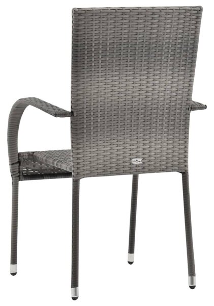 7 részes szürke polyrattan kerti étkezőgarnitúra