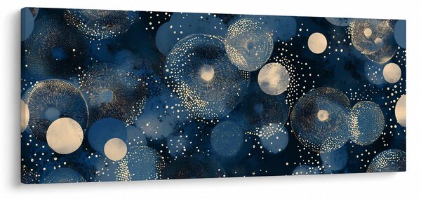 Kép - Kék-arany gyűrűk (120x50 cm)