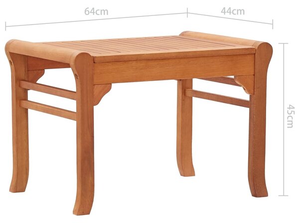 Tömör eukaliptuszfa kerti pad 64 cm