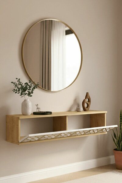 Hanah Home Dresser Sapphire Oak White Gold Arex 120 - Sapphire Oak, White, Gold