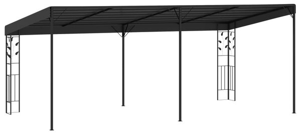 Antracitszürke falra szerelhető pavilon 6 x 3 x 2,5 m