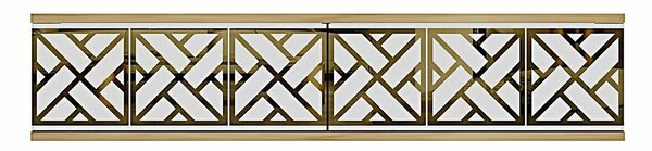 Hanah Home Dresser Sapphire Oak White Gold Arex 120 - Sapphire Oak, White, Gold