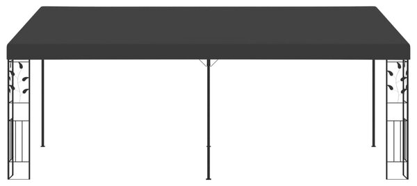 Antracitszürke falra szerelhető pavilon 6 x 3 x 2,5 m