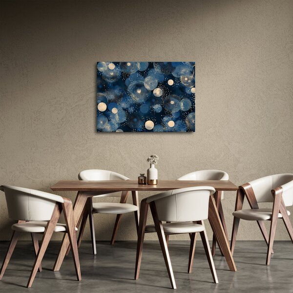 Kép - Kék-arany gyűrűk (70x50 cm)