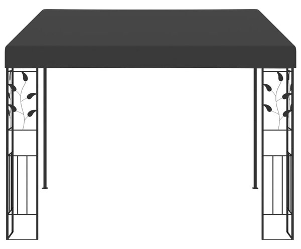 Antracitszürke falra szerelhető pavilon 3 x 3 x 2,5 m