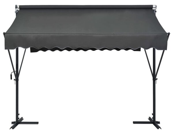 Antracitszürke szabadon álló napellenző 300 x 300 cm