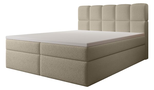 MASSIMO kárpitozott boxspring ágy 120x200 - bézs